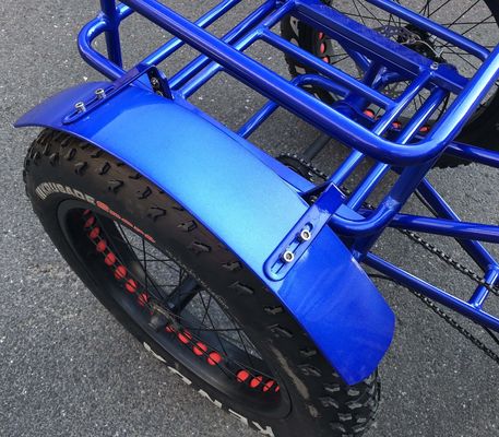 Frenagem Tektro Disco Frenagem 24 polegadas Pneus gordos Adultos 3 rodas 48V1000W bicicleta de carga elétrica