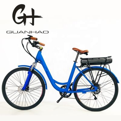 27.5 &quot; 48V 500W 14AH 45KM/H EN15194 CE Stock Lady City Electric Ebike com engrenagem traseira de 7 velocidades