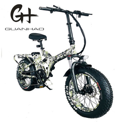 Bicicleta elétrica de pneus de neve de 20 polegadas com motor de eixo traseiro de 750W e bateria de lítio de 48V30AH
