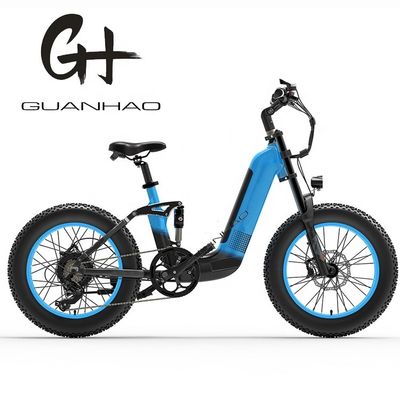 1000W 14AH Quadro de suspensão completa 20 &quot;x4.0 Gordo Pneus Grande Flat Pneus de Neve Disco Frenagem Ebike