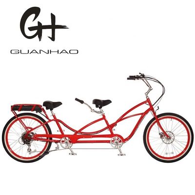 Velocidade máxima 30-50Km/h 500W 26&quot;*2.3 LCD Display Tandem Bike Elétrico para Duas Pessoas