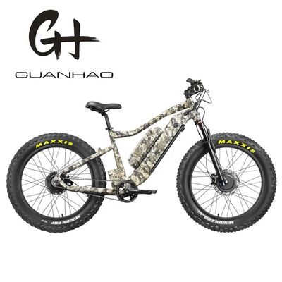 Motor Central 26 &quot;4,0 Fat Tire Adult Bike elétrico com bateria dupla 48V1000W X2WD CE
