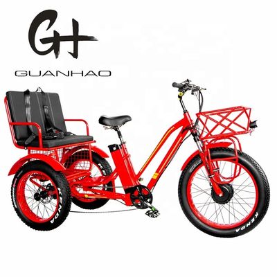 48V21AH Bateria CE Mercado dos EUA 750W 8FUN Motor dianteiro 24-20 polegadas 3 rodas pneu gordo Rickshaw elétrico