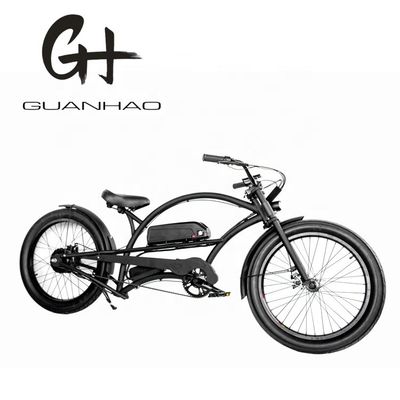 Velocidade única 750W 28MPH 48V 17AH 24inch 3.0 Chopper pneu bicicleta elétrica Beach Cruiser