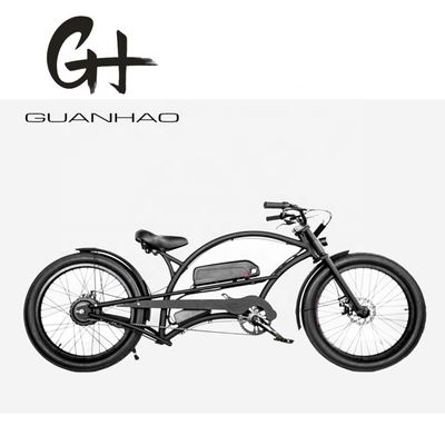 Velocidade única 750W 28MPH 48V 17AH 24inch 3.0 Chopper pneu bicicleta elétrica Beach Cruiser