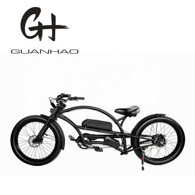 Velocidade única 750W 28MPH 48V 17AH 24inch 3.0 Chopper pneu bicicleta elétrica Beach Cruiser