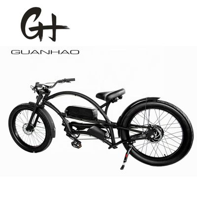 Velocidade única 750W 28MPH 48V 17AH 24inch 3.0 Chopper pneu bicicleta elétrica Beach Cruiser