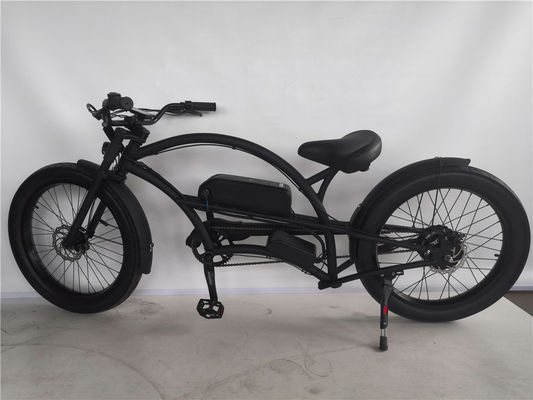 Bicicleta elétrica de cruzeiro de praia de 24 polegadas com motor sem escova de 48V e pneus de 3.0