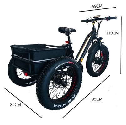 Grande potência 48V 13AH 750W 45KM/H UL2849 Bafang Motor dianteiro Elétrico Triciclo de pneus gordos 20