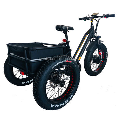 EUA 24&quot;20&quot; Bafang motorizado 8fun 750W 48V 17a Adultos 3 rodas Cargo Ebike Triciclo elétrico