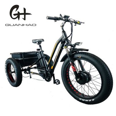 EUA 24&quot;20&quot; Bafang motorizado 8fun 750W 48V 17a Adultos 3 rodas Cargo Ebike Triciclo elétrico