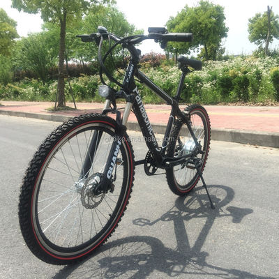 Bateria oculta bicicleta de montanha elétrica com garfo de aço e 21 velocidades