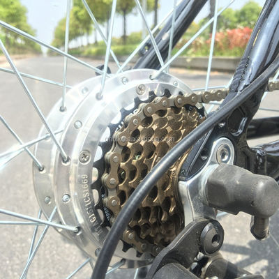 Bateria oculta bicicleta de montanha elétrica com garfo de aço e 21 velocidades