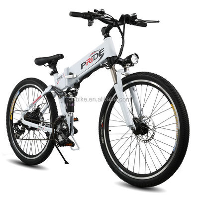 Estrutura de energia verde 26 polegadas 350W 36V bicicleta elétrica dobrável Estrutura de aço carbono