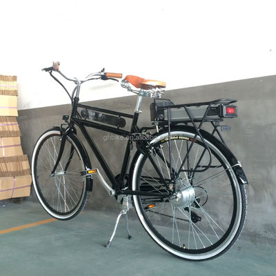 Alumínio Hub 28 polegadas 36V 15AH Cargo Tradição Vintage Clássico Homens 250W PAS E-bicicleta