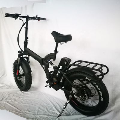 Bateria de lítio de 48V 14Ah Samsung 7 velocidade 750W 20&quot; 4.0 Full Suspension Frame E-bike dobrável
