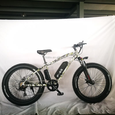26 polegadas 750W Camuflagem Cor do Exército Neve Bicicleta Elétrica 48V NÃO dobrável