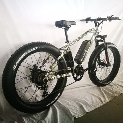 26 polegadas 750W Camuflagem Cor do Exército Neve Bicicleta Elétrica 48V NÃO dobrável