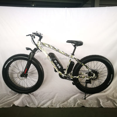 26 polegadas 750W Camuflagem Cor do Exército Neve Bicicleta Elétrica 48V NÃO dobrável