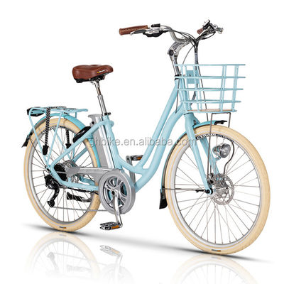 Ladies Beach Cruiser Vole Kensington bicicleta elétrica com 48V de voltagem e estrutura de alumínio