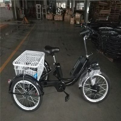Navegue pela cidade sem esforço na nossa bicicleta elétrica de três rodas de 350W para ciclistas mais velhos