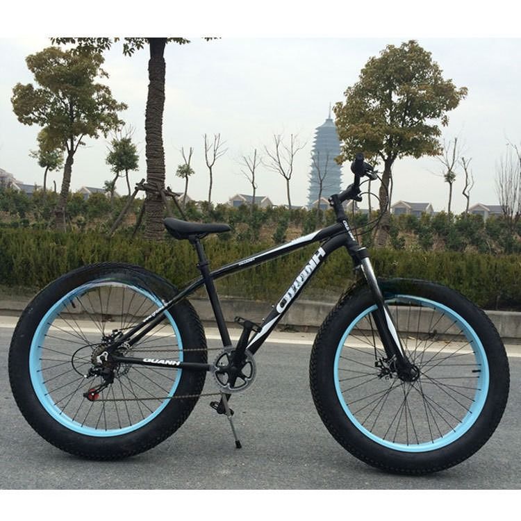 26&quot; 4.0 Alumínio Frame 7 velocidades Grande Pneus Gordo Pneus de Neve Bicicleta com Hub de Alumínio