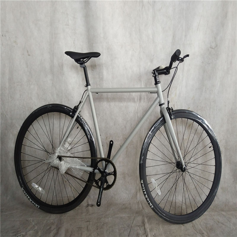 160kg Capacidade de carga Cores cinzentas Clássico de velocidade única Fixe de engrenagem fixa Bicicleta 1,6m comprimento