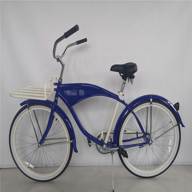 26 polegadas de parede branca custom Homens Beach Cruiser Bike com logotipo e pedais de plástico 15KG