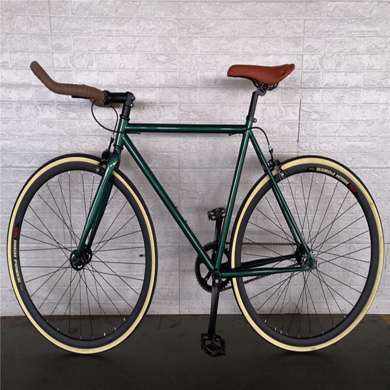 Double V Brake 700c Bullhorn Handle Bar Fixed Gear Bike para Adultos Retro Vintage Classic