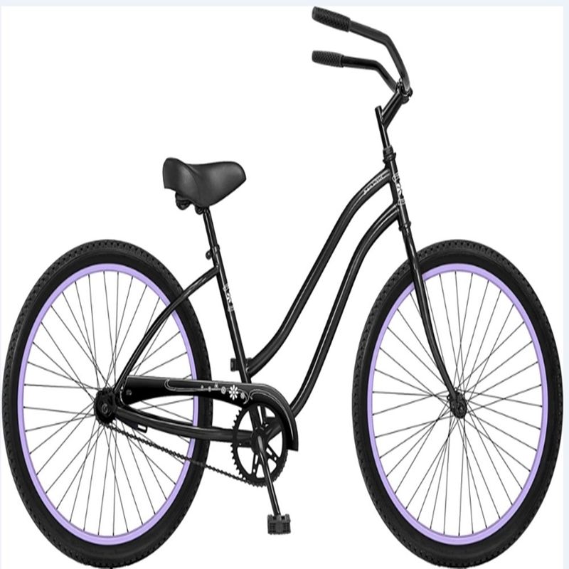 KMC Chain Cores pretas Urban Lady Single Speed Mulheres Beach Cruiser Bike para passeios descontraídos