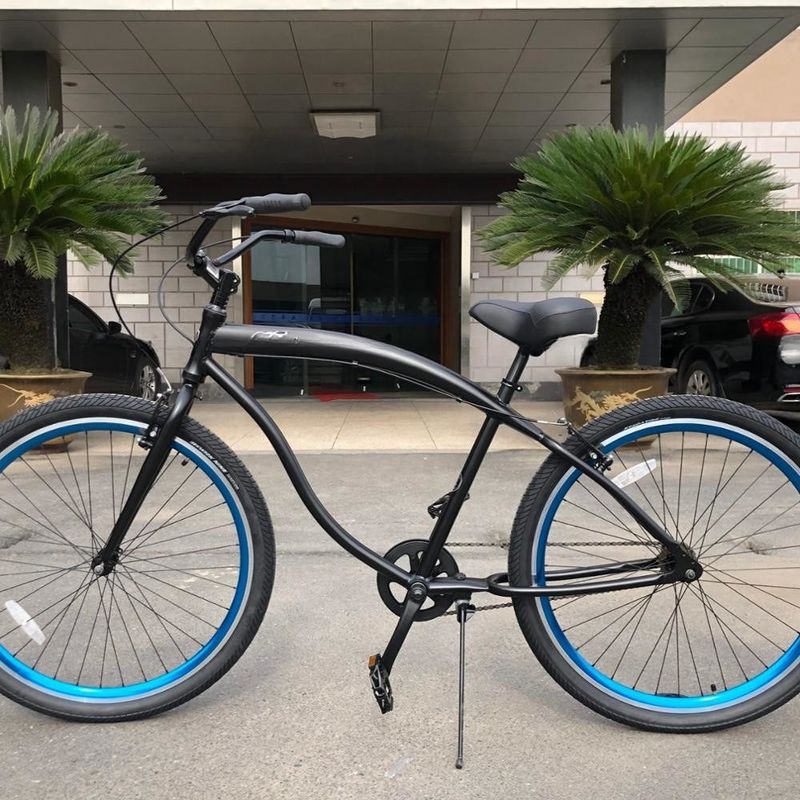 7 Speed City Bike com pneu sólido de 24 polegadas e material de borda de alumínio Design dobrável