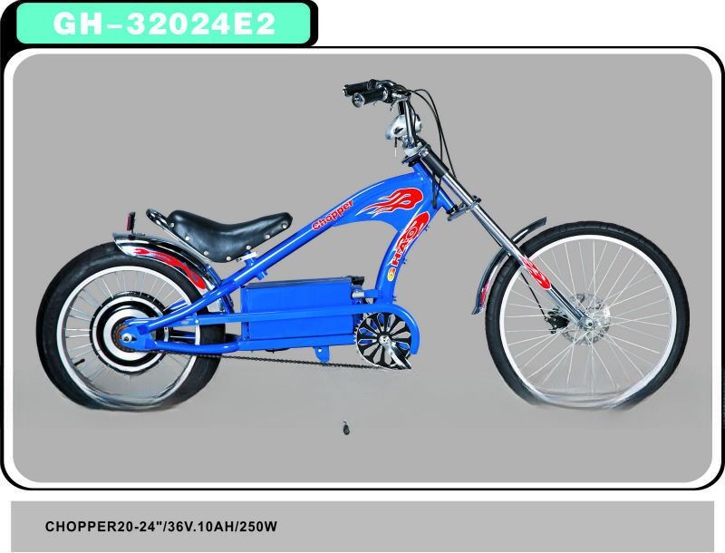 Bicicleta de chopper elétrico de 36V 250W para viagens urbanas confortáveis