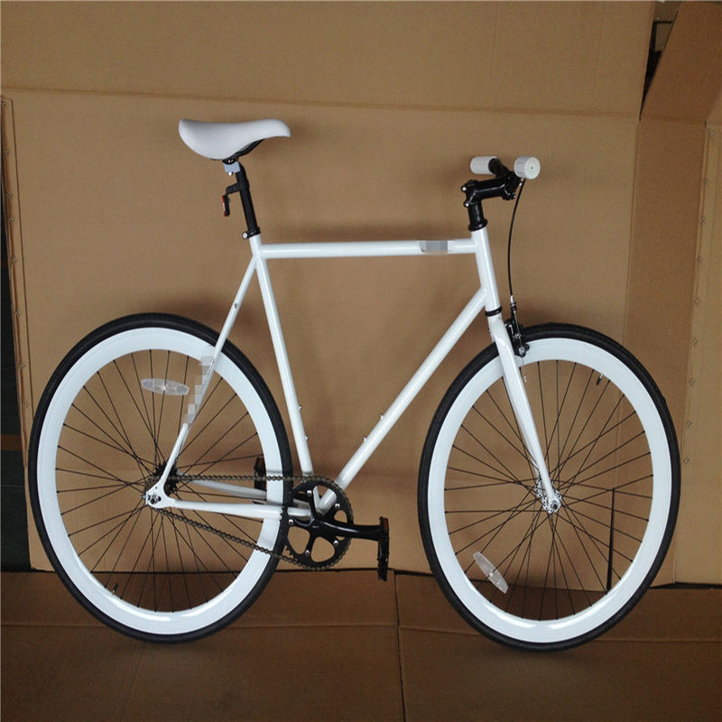 Conjunto de manivela Lasco 700c Estrutura de carbono Bicicleta de velocidade fixa única com pneu Kenda 700 * 28C