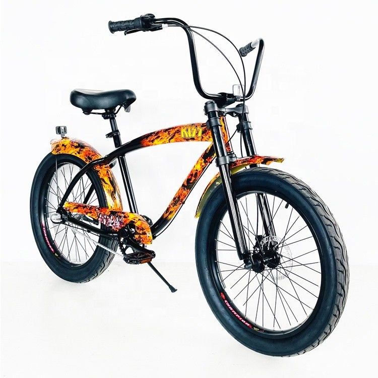 USA Homens 24&quot; 3,0 Fat Tire Alumínio Frame Beach Cruiser Bike com freio de disco
