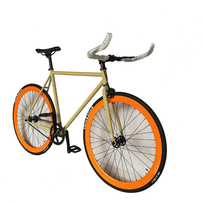 700C Hi-Ten Frame de aço de parede dupla 43MM Alumínio RIM Single Speed Track Fixed Gear Bike
