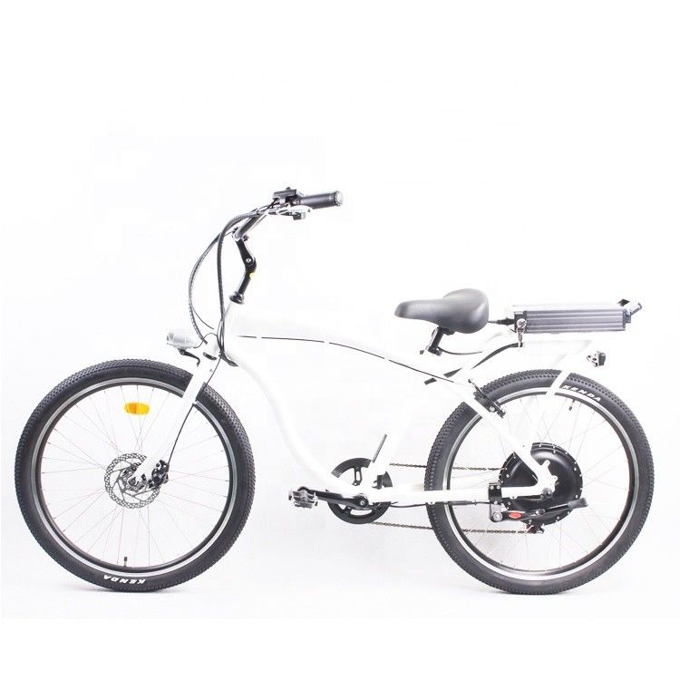 High Speed 26&quot; Electric Beach Cruiser Bike com motor de 1000W e bateria de lítio de 48V 14Ah