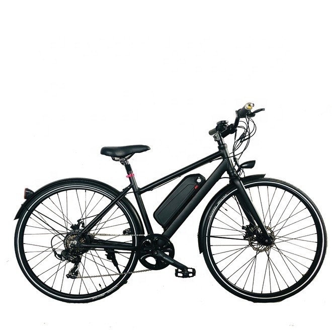 26 "Motor do centro traseiro 24V 250W 14AH Bateria de lítio Quadro de alumínio Shimano 7 velocidades Elétrico City Lady Bike
