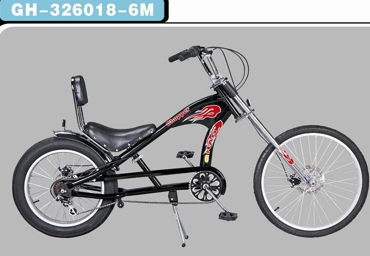 20'-24' Chopper Bike em preto inteiro com material de garfo de liga de alumínio e pneu gordo