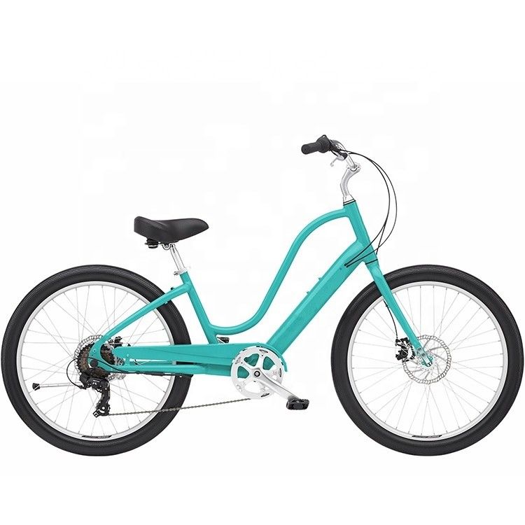 120kg Capacidade de carga 29&quot; 3.0 Pneus 7 velocidades Alumínio Step Thru Lady Beach Cruiser Bicicleta