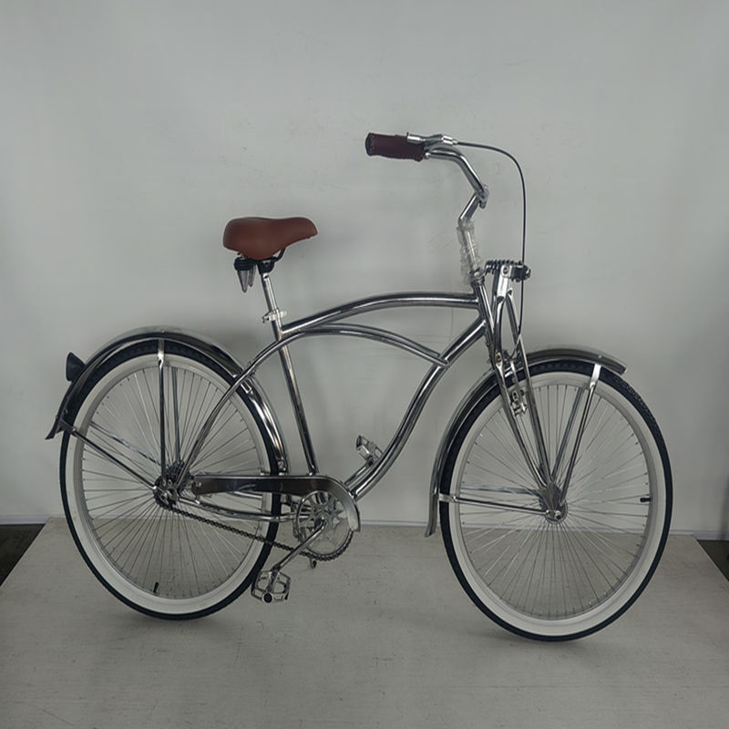 26 * 2.125 Pneus estilo Vintage Adultos 26 polegadas Single Speed Retro Chrome Beach Cruiser Bike Bicicleta