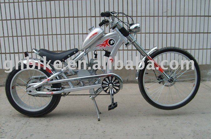ROSH certificado 24 &quot;GAS Motor Chopper Bike e material de garfo de aço para melhor desempenho