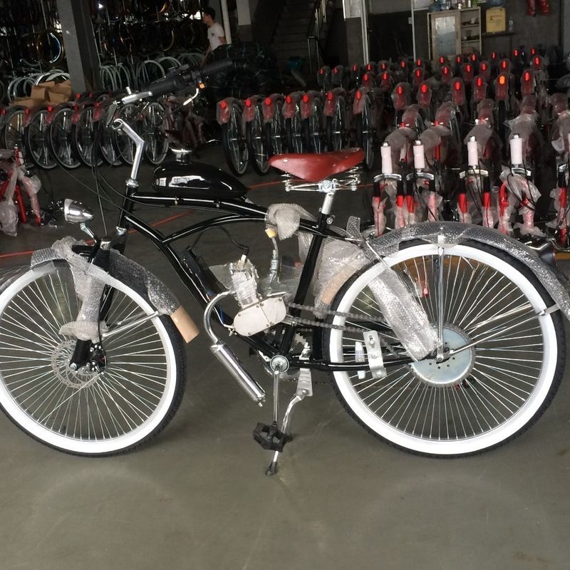 26 polegadas Cruiser Bicicleta Motor de gasolina Motor de bicicleta Motor com 2 tempos 50CC Deslocamento