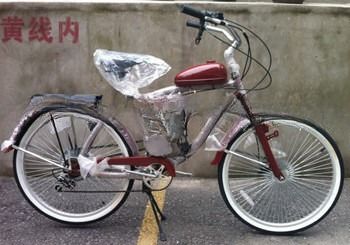 Experiência de condução confortável Bicicleta com motor a gasolina de 48 cc com freios de disco e YScolor