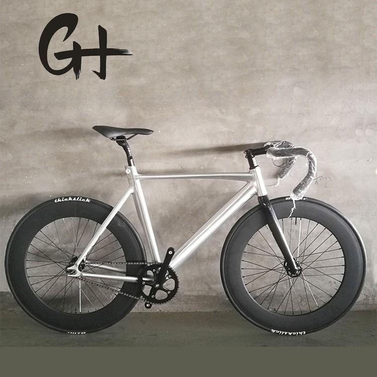 700C CE Light Weight Alumínio 7075 Frame Carbon Fiber Fork Single Speed Fixed Gear Bike