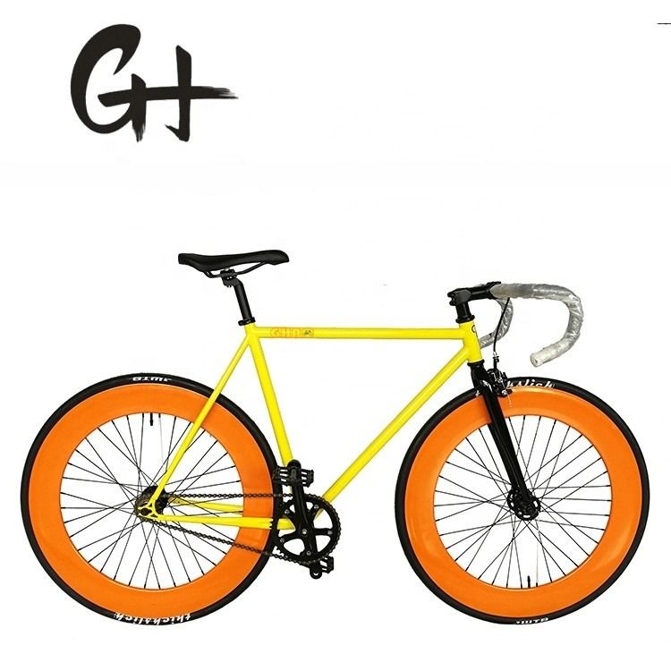 CE aprovado 700C 80MM Big Rim Colorido Single Speed Fixed Gear Bike com 1.6m Stem de liga