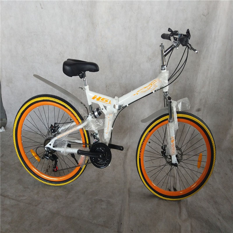 1.8m Full Suspension Folding Frame Adult Mountain Bike com peso bruto de 17kg