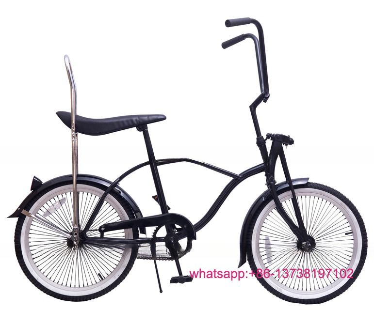 Forquilha de aço 20 polegadas Adultos Cor preta Crianças Produtos desportivos Crianças Beach Cruiser Lowrider Bike