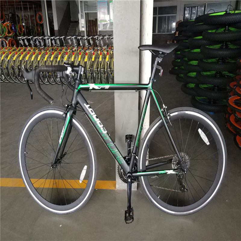 Bicicleta de estrada masculina 700C com tronco de liga e travão de disco 21S 2024 Alumínio estrutura de liga