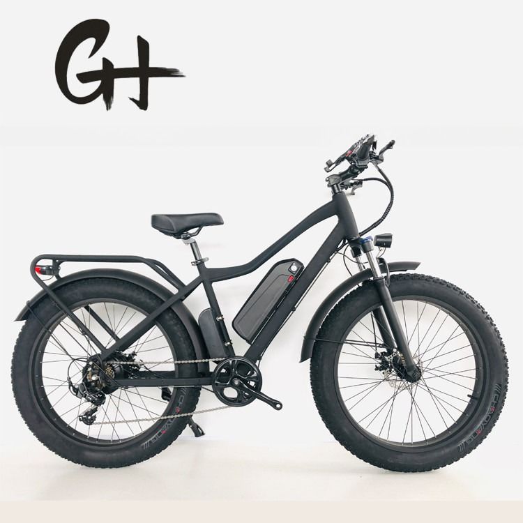 Freio de disco 750W 48V Bateria de lítio Adultos E Bike Fat Pneus Bicicleta Elétrica 26 polegadas com velocidade máxima de 30-50Km / h