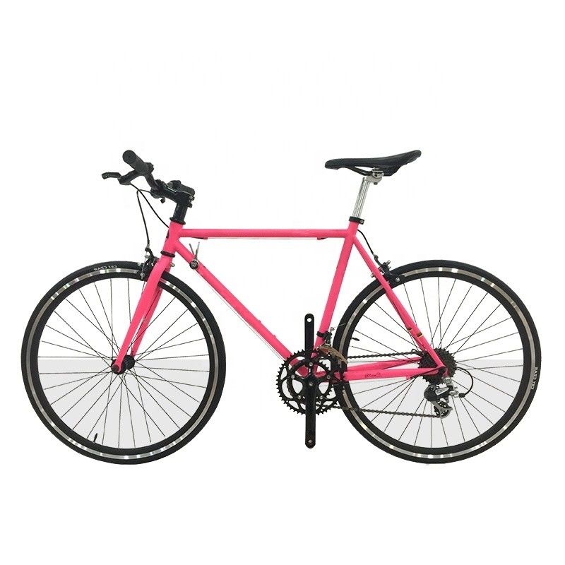 Alumínio sem fio Stem 700C Hi-Ten Frame de aço Sunrace 14S Velocidades de bicicleta de estrada para adultos